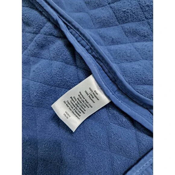 Talbots Blue Quilted Vest Size XL Petites Jacket Button - Picture 5 of 8